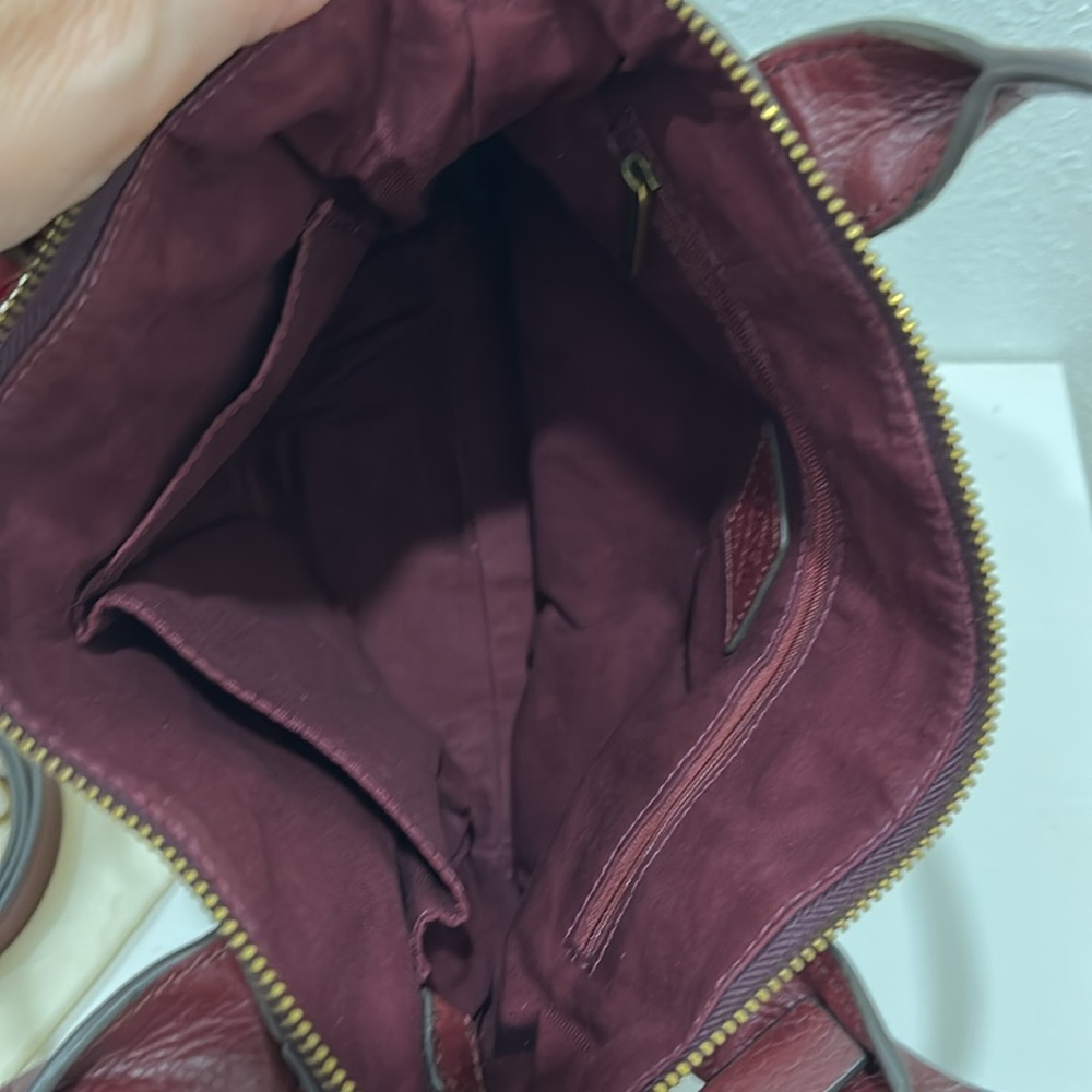 Fossil Emerson Leather Satchel, Double Handle Crossbody Bag - Picture 12 of 17
